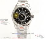 N9 Factory 904L Rolex Sky-Dweller World Timer 42mm Oyster 9001 Automatic Watch - Stainless Steel Case Black Dial